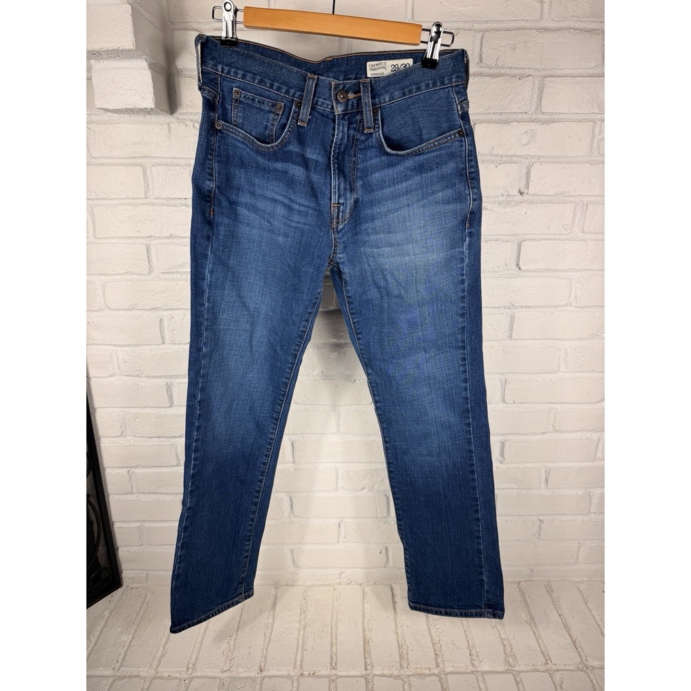 Cremieux Premium Denim Mens Jeans 29x30 Straight Leg Blue Stretch Medium Wash